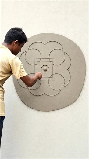 3D Wall Plaster Decoration 👌😮. #art #plasterart #plasterdesign.