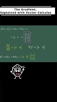 The Gradient, Explained with Vector Calculus #manim #gradient #calculus #datascience