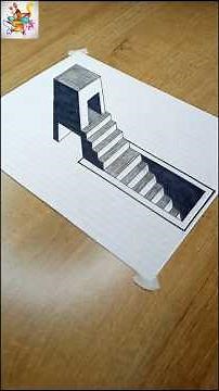 3D Optical Illusion Stairs Drawing – Mind-Blowing Trick Art!