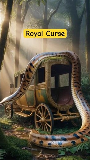 A royal ride lost to the jungle… now guarded by a python 👀🐍🌲#shorts