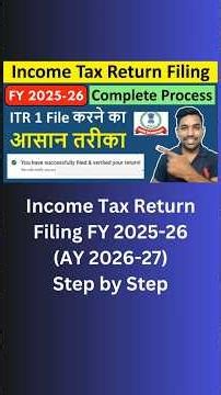 Income Tax Return Filing 2025-26 (AY 2026-27)