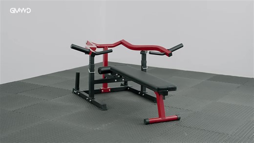 GMWD Chest Press Machine, 1050LBS Bench Press Machine with Independent Converging Arms, Adjustable Flat Incline Bench for Chest, AB Workouts, Shoulder Home Gym Equipment