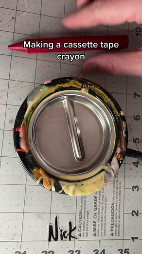 Creating a Unique Cassette Tape Crayon Art