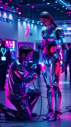 P1 Test Humanoid Robot Under Repair at IRC Robotics Expo | Live Robot Maintenance Demo #robot #short