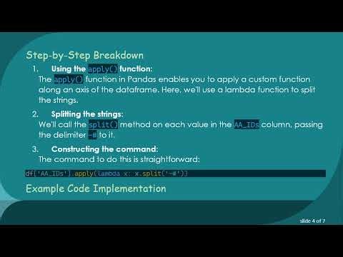 How to Efficiently Split Column Values in Pandas by a Delimiter -#