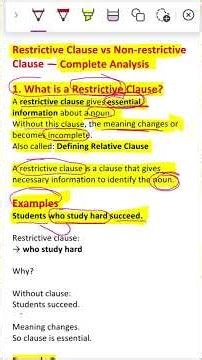 Restrictive clause #englishstudents #english