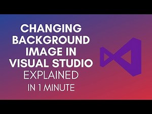 How To Change Background Image In Visual Studio?