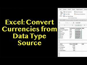 Excel: How to Convert Currencies and Use them in a LOOKUP