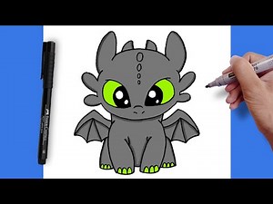 How To Draw Toothless Easy Step-by-step | How to train your Dragon