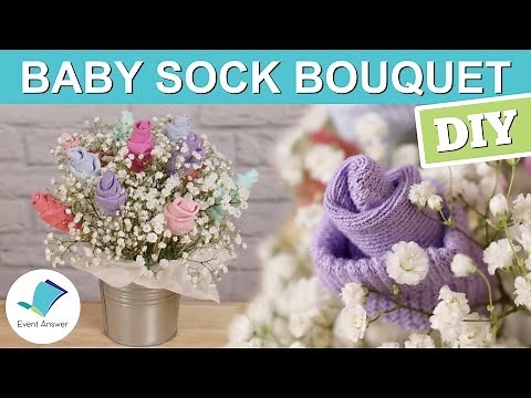 Baby Sock Bouquet | DIY Baby Shower Gift