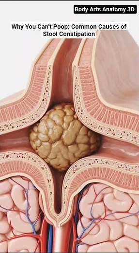 Why You Can’t Poop: Common Causes of Stool Constipation | Gut Health | Body Arts Anatomy 3D