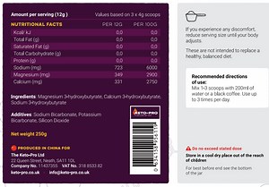 D-BHB Exogenous Ketones