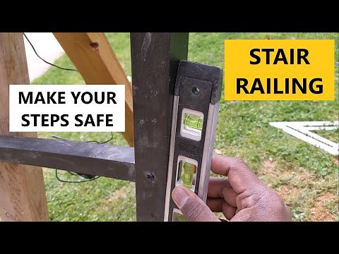 Outdoor Stair Railing for Concrete Steps - How to Video - DIY