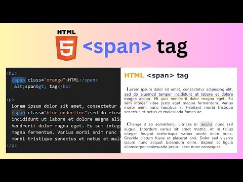HTML span tag - with CSS and JavaScript