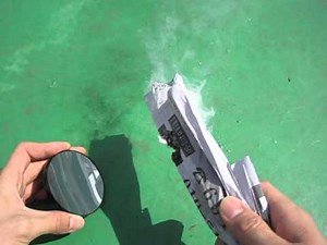 concave mirror + newspaper = fire