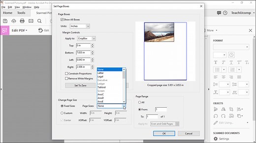 Crop Pages in Adobe Acrobat- Instructions and Video Lesson