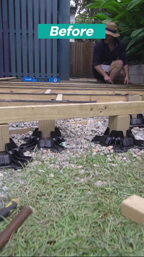 Low Profile Floating Deck Built with TuffBlock Deck Blocks
