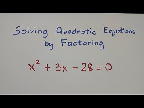 Solving Quadratic Equations by Factoring @MathTeacherGon