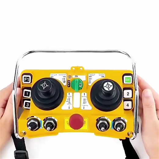 F24-60 Industrial Wireless Remote Control Bridge Crane Joystick with Waterproof Anti-Shock Functions Made of Durable ABS Plastic