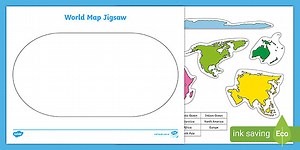 Build A World Map: Continents and Oceans Jigsaw Puzzle