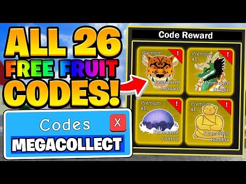 ALL 26 FREE MEGA FRUIT COLLECTION CODES IN ROBLOX BLOX FRUITS