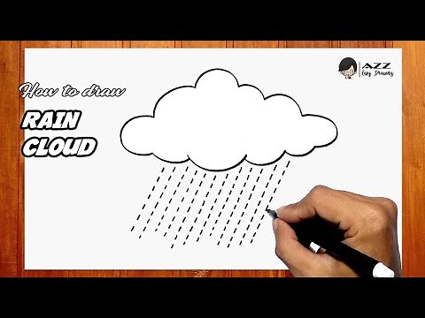How to draw Rain Cloud step by step