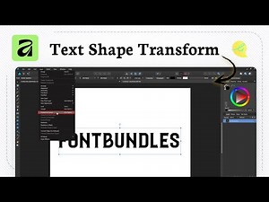 How to vectorize text in Affinity Designer (Shape Transform)