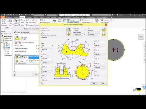 AUTODESK INVENTOR TUTORIAL || ROLLER CHAIN COMMAND