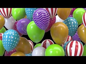 balloons moving up animation background | colorfull balloons animation free
