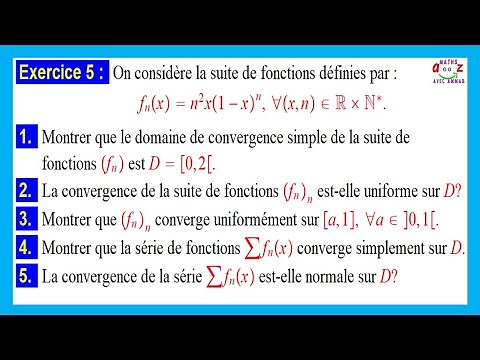 Suites et séries de fonctions. Exercice corrigé