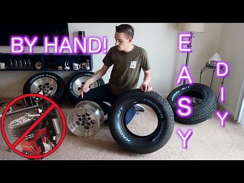 MOUNTING A TIRE BY HAND! (TECHNIQUE)