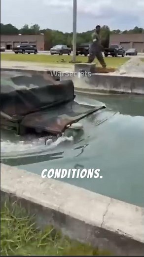 How the Humvee Drives Through Water Like a Beast! 🌊🚙#shorts