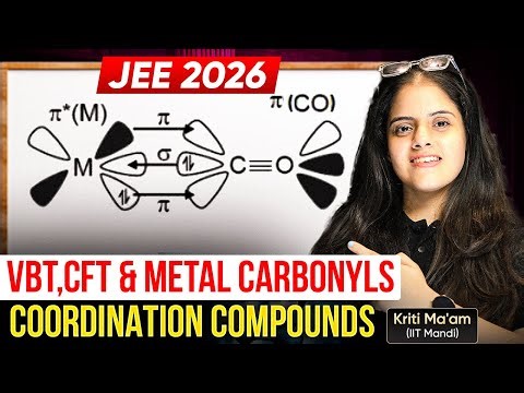 VBT,CFT & Metal carbonyls Coordination Chemistry | Complete Concept | JEE Mains and Advanced 2026