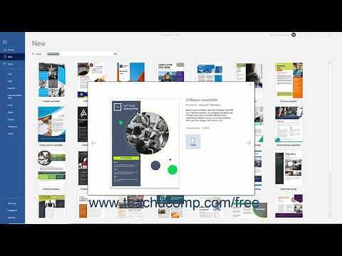 Word 2019 and 365 Tutorial Using Templates Microsoft Training