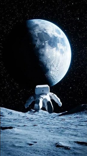 Astronaut Walking on the Moon | Stunning Space POV in 4K