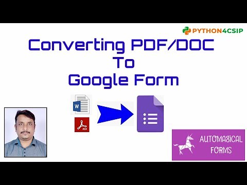 PDF TO GOOGLE FORM |DOC TO GOOGLE FORM| Change PDF to Google form | PDF to google form converter