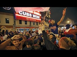 The moment the Cubs won