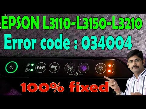 Epson L3210, L3215, L3110 Red light Blinking Solution | Epson L3210 Error Code 034004 Solution