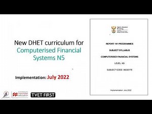 TVET First Webinar Recording: Computerised Financial Systems N5
