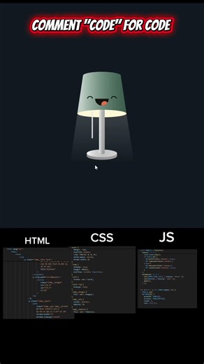 3D lamp use | HTML | CSS | JS #coding #animation #html #css #javascript #ai #3d #js # python #coder