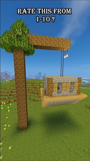 Unique Hanging House Build Tutorial 🏡 #minecraft