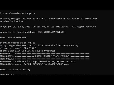 RMAN command to Backup Oracle database and recovery | Oracle DBA Tutorial