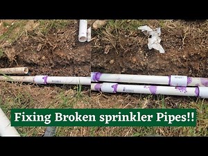 How to fix broken sprinkler pvc pipes, easy fix