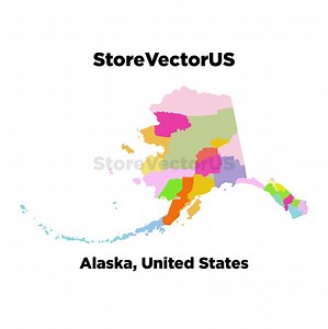 Alaska | Printable Map of the State of Alaska | Printable Map of the United States | Files .png, .jpg, .pdf, .svg, .eps, .ai - Etsy