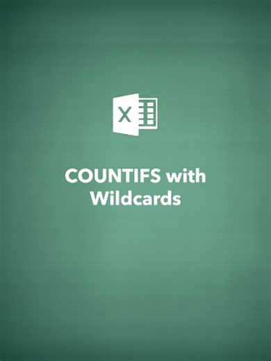 Excel COUNTIFS Wildcard Trick for Partial Matches