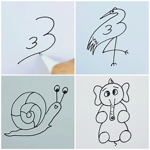 Learn to Draw Animals with Numbers - Simple Tutorial | Kidpid