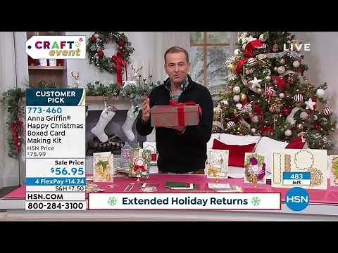 Anna Griffin Happy Christmas Boxed Card Making Kit