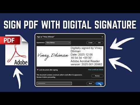 How to Sign PDF with Digital Signature Certificate (Adobe Acrobat Reader)