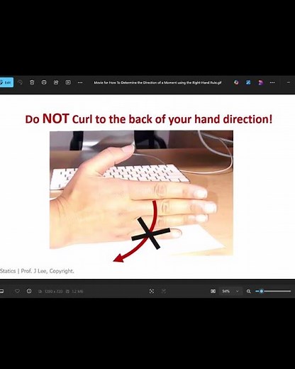 Statics: Right Hand Rule Explained in 10 Seconds