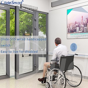 Residential Automatic Handicap Door Opener, Commercial Electric Swing Door Operator with M515 Wired Slim Handicap Push Switch
